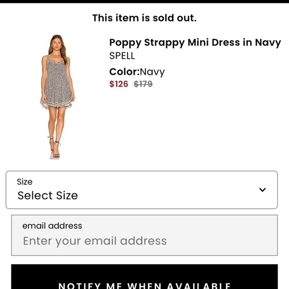 Spell and the Gypsy navy poppy strappy floral ditsy mini dress size xsmall - Picture 6 of 16